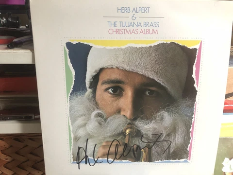 Signed Herb Alpert Christmas Album Vinyl Record Lp ￼JSA authenticated jazz Cover