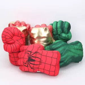 Iron Man Spider-man Hulk Smash Punching Boxing Gloves Plush Toy Cosplay Gift - Picture 1 of 8