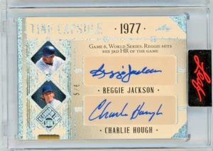 2025 Season In Sun Time Capsule 1977 5/6 Dual Autos Reggie Jackson / Hough - Picture 1 of 2