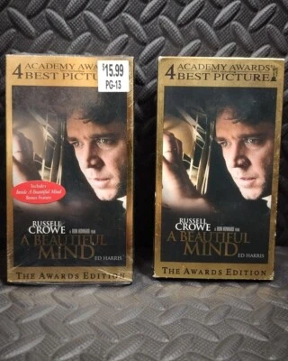 A Beautiful Mind The Awards Edition NEW Sealed VHS Russell Crowe Ed Harris+1used - Image 1 of 4