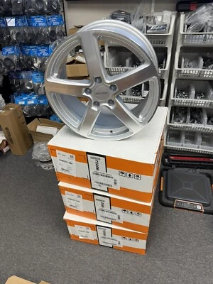 Set 4 Petrol P2A 17x8 5x112 Silver W/ Machined Cut Face Wheels 17" 32mm Rims - Image 1 of 4