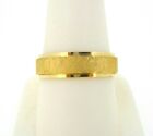 Band ring Goldmaster 14k yellow gold 4 and 6 mm wide Florentine w shiny  edge