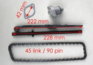 CADENA DE DISTRIBUCIÓN DE KART HAMMERHEAD, YERF DOG 150CC GO, GUÍA, TENSORES - Imagen 1 de 3