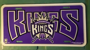 Vintage New Old Stock Sacramento Kings NBA Basketball Plastic License Plate - Picture 1 of 1