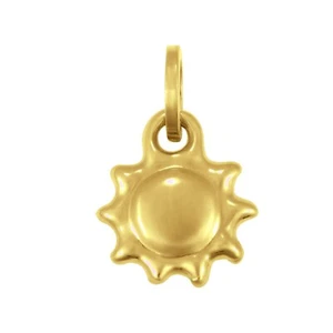 14K Yellow Gold Polished Sun Charm Pendant - Picture 1 of 1