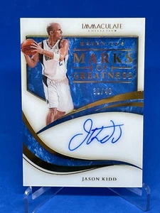 2019-20 Immaculate Collection - Marks of Greatness Jason Kidd Auto #MG-JKD #/49 - Picture 1 of 2