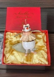 Vtg Krinkles Patience Brewster penguin jeweled hinged box New - Picture 1 of 4