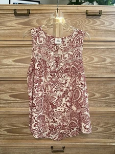 Blusa sin mangas Knox Rose para mujer sin mangas floral roja blanca talla mediana - Imagen 1 de 4