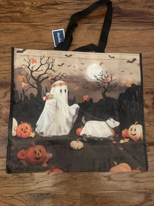Viral Ghost Walking Dog Tote OG Bag Halloween Scene Sold Out Pumpkin Rare - Picture 1 of 5