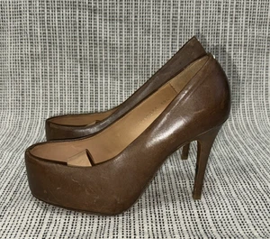 POMPE MAISON MARTIN MARGIELA PELLE MARRONE BEIGE AFFONDATO DETTAGLIO CINTURINO Tg 39,5M - Foto 1 di 24