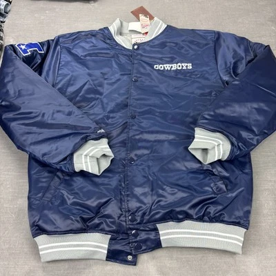 Chaqueta Dallas Cowboys Para Hombres XLT Azul Gris NFL Fútbol Retro Mitchell Ness Foto 1 de 4