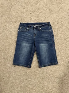 True Religion Shorts Girls Size 12 Denim Slim Stretch - Picture 1 of 9