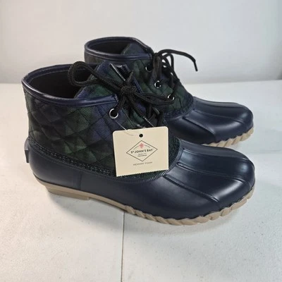St. John's Bay Women's Denton Style Navy/Green Quilted Duck Books Size 6 Foto 1 de 4
