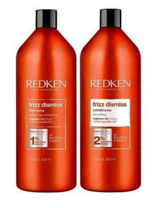 JUEGO DE LITROS DE CHAMPÚ Y ACONDICIONADOR REDKEN FRIZZ DISMISS 33 OZ CADA UNO - Imagen 1 de 1