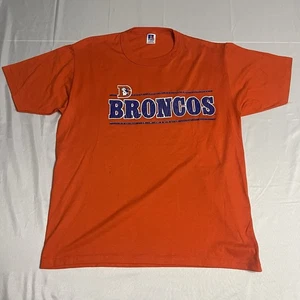 Camiseta De Colección Russell Denver Broncos Talla Grande Hecha en EE. UU. Años 90 NFL - Imagen 1 de 8