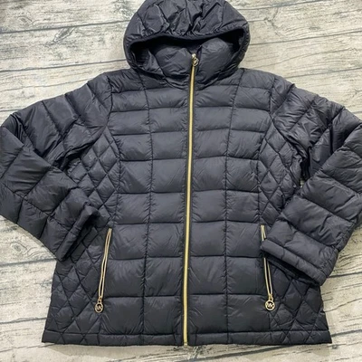 Куртка женская Michael Kors размер XL упаковываемая пуховая на молнии с капюшоном - Изображение 1 из 4