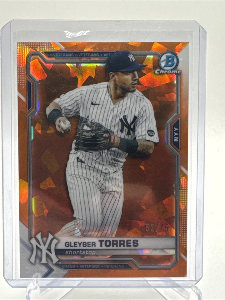 2021 Bowman 铬蓝宝石版 - Gleyber Torres #50 橙色折射器 /75 — 第 1/2 张图片