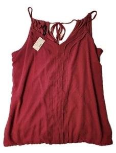Neu mit Etikett Maurices Damen-Spaghettiträgerbluse XL rosa mauve $ 26,00 Cinched - Bild 1 von 9