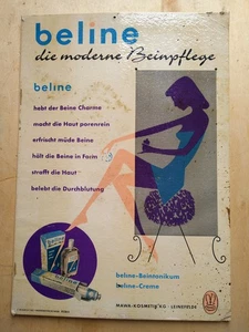 Beline MAWA Kosmetik Leinefelde Werbung Plakat Aufsteller alt 50er 60er DDR  - Bild 1 von 7