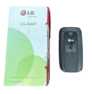 *ONLY FOR FIDO ROGERS CHATR VIDEOTRON & FIZZ* LG A447 BLACK FLIP FLOP CELL PHONE - Picture 1 of 4