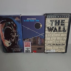 Pink Floyd The Wall ROGER WATERS IN THE FLESH-LIVE 3 VHS Lot - Imagen 1 de 10