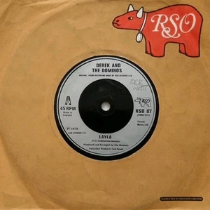 Derek And The Dominos-Layla/Wonderful Tonight (Live) Vinyl 7" Single.1982 RSO 87 - Picture 1 of 4