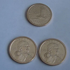 2008 P & D SACAGAWEA - TWO GOLDEN DOLLARS  BRILLIANT    UNCIRCULATED - Picture 1 of 1
