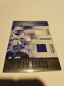 2004 Peyton manning absolute team quads 44/50 Edgerrin James,Wayne,Harrison tq-7