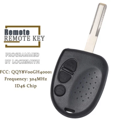 Llavero remoto para Pontiac GTO 2004 2005 2006 304 MHz identificación FCC: QQY8V00GH40001 Foto 1 de 3