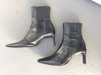 Bottines 37 a talon FREE LANCE tout cuir tres bon état. - Photo 1/4