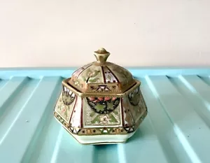 Noritake-Made in Japan- pot with lid - Art Deco-Gold Raised Trim-Early 1900s - Foto 1 di 7