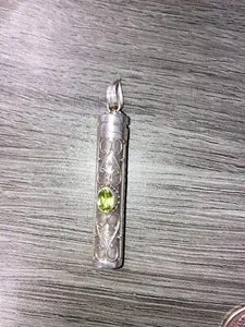 Schöner Peridot Stein großer 925 Sterling Silber Gift Abscheulicher Charm Anhänger Neu - Bild 1 von 7