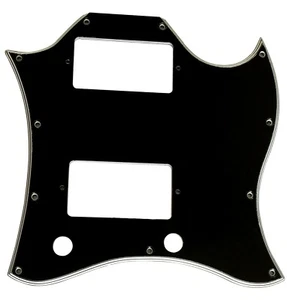 5 Ply Black Pickguard Guitar Parts For Gibson SG Standard Full Face Style - Picture 1 of 6