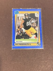 2021 Donruss Pat Freiermuth BLUE PRESS PROOF Rated Rookie Card #281 RC Steelers