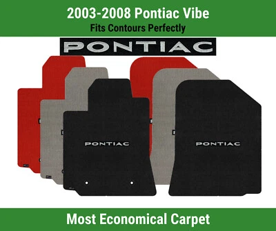 Alfombrillas delanteras Lloyd Velourtex para Pontiac Vibe '03-08 con Pontiac plateado sobre negro Foto 1 de 4
