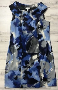 Dressbarn Watercolor Sleeveless Womens Dress Size 14 Opening Back - Picture 1 of 7