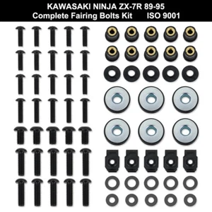 Complete Fairing Bolts Nuts Body Screws Fit For Kawasaki Ninja ZX-7R 1989-1995 - Picture 1 of 12