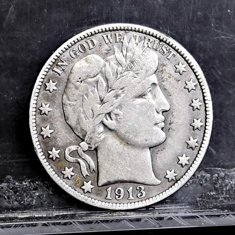 1913-D Barber Half Dollar - VF Details (#41916) Cover