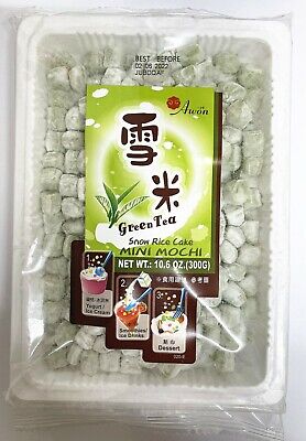 Snow Rice Cake Mini Mochi Green Tea Flv. 300GX 25 Bags (ONE CTN) • 143.80$