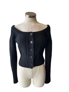 Alexander McQueen Cable Knit Wool Cashmere Cardigan - Picture 1 of 3