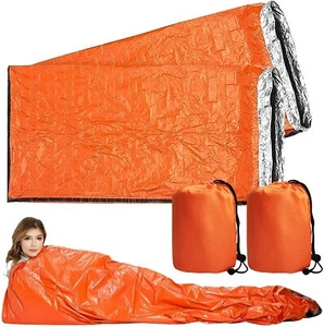 2x Biwaksack,Wasserdichter Leichter Notfall Schlafsack Thermo Biwaksack Survival - Bild 1 von 10