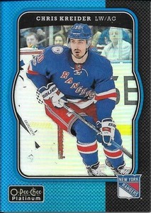 2017-18 O-Pee-Chee Platinum Retro Blue Rainbow #R55 Chris Kreider #131/149
