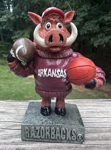 1998 Football Arkansas Statue Hog Figure Basketball Razorbacks Baseball Cover