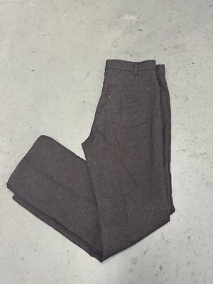 Vintage Levis Pants Mens 35x32 Brown Sta Prest Polyester Slacks Black Tab - Image 1 of 4