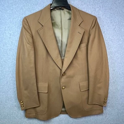 Wimbledon Blazer Men’s 44 Camel Wool Cricketeer Sport Coat Two Button Classic - Image 1 of 4