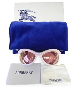 Burberry Sunglasses B 4428-U 4108/E4 Matte Rubberized Baby Pink Mirrored w/case - Picture 1 of 10
