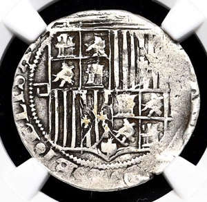 SPAIN. Ferdinand and Isabella, 1474-1504, Silver Real, Seville, NGC VF30 - Picture 1 of 4