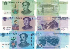 China 3 PCS Set - 1 to 10 Yuan (2019/2020), p-912 to p-914 UNC - Picture 1 of 4