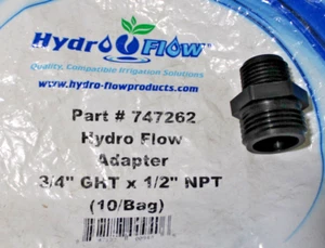 Hydro Flow 3/4" GHT x 3/4" NPT Adapter, Bag of 10 - Picture 1 of 4