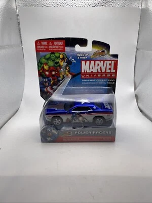 Maisto Marvel Die-Cast Collection Power Racers Captain America Dodge Challenger - Image 1 of 4